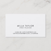 シンプルミニマモダンルモノグラムフェミニンロゴ 名刺 (裏面)