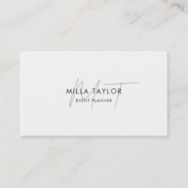 シンプルミニマモダンルモノグラムフェミニンロゴ 名刺