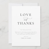 シンプルミニマモダン結婚リストサンキューカード 招待状 (正面)