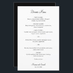 シンプルミニマモダン結婚リスト<br><div class="desc">シンプルデザインを白黒にミニマルし、ヘッダーとスクリプトフォントに名前を付けた結婚のメエレガントニュー。フォントと背面は、のボタンで任意の色に変クリック更できカスタマイズる。シックな基本と質素なデザインが来まだ広がっている。これらのモダンメニュ結婚ーは、ミニマルスタイルを持つカップル用で、予算オプションの紙のシートに印刷されフレンドリーている。</div>