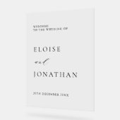 シンプルミニマモダン結婚リスト アクリルサイン (傾斜)