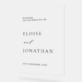 シンプルミニマモダン結婚リスト アクリルサイン (傾斜)