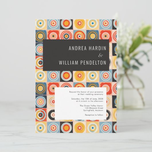 シンプルミニマモダン結婚リスト 招待状 (スタンド正面)