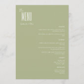 シンプルミニマリストのミントモダング結婚リーン メニュー (正面)