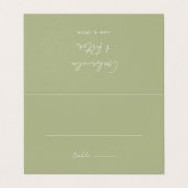 シンプルミニマリストのミント結婚グリーン座席表 (外部フラット)