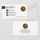 シンプルミニマリストの青いボタンタブCEO創設者 名刺 (正面/裏面)