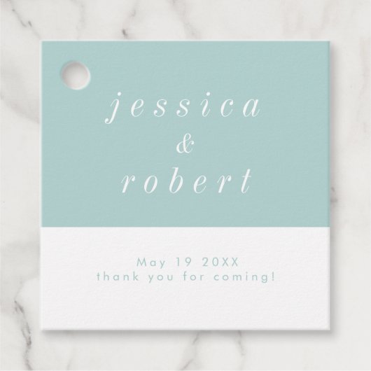 シンプルミニマリストエアリーパステル結婚ズ フェイバータグ (正面)