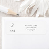 シンプルミニマリストエレガントウェディングモノクロシック ラベル (インサイチュ)