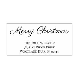 シンプルミニマリストクリスマスホリデー差出人住所 セルフインキングスタンプ