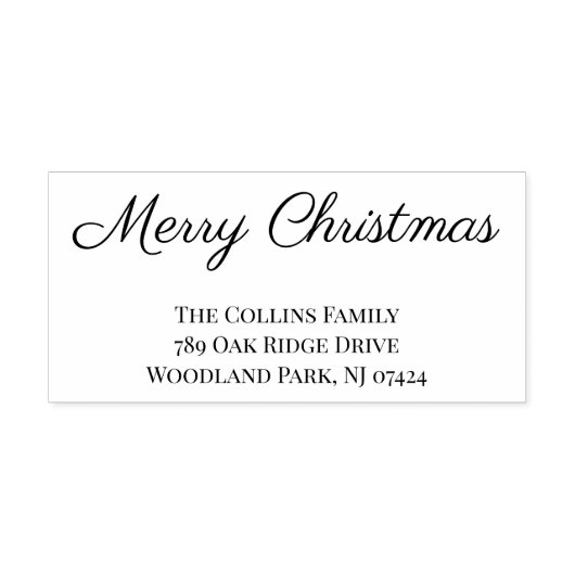 シンプルミニマリストクリスマスホリデー差出人住所 セルフインキングスタンプ (デザイン)