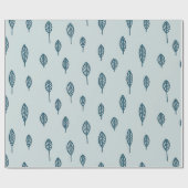 シンプルミニマリストグリーン葉パターン| ラッピングペーパー (フラット)