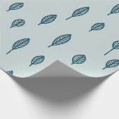 シンプルミニマリストグリーン葉パターン| ラッピングペーパー (角)