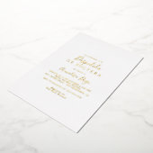 シンプルミニマリストデスペディダデソルテラ金ゴールド 箔招待状 (回転した状態)