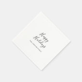 シンプルミニマリストハッピーホリデイズナプキンズ スタンダードカクテルナプキン (角)