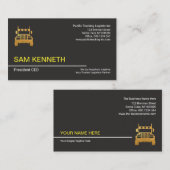 シンプルミニマリストホワイトライン社長CEO 名刺 (正面/裏面)