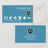 シンプルミニマリストホワイトBODMAS数学シンボルチューター 名刺 (正面/裏面)