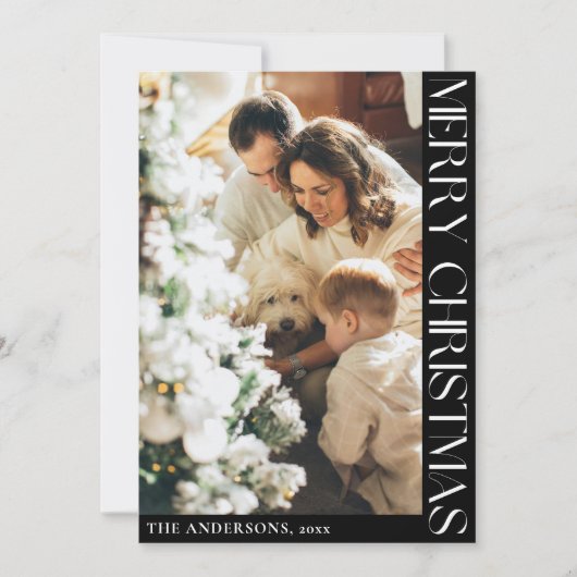 シンプルミニマリストメリークリスマスホリデーカード シーズンカード (正面)