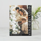 シンプルミニマリストメリークリスマスホリデーカード シーズンカード (スタンド正面)