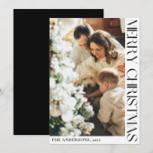 シンプルミニマリストメリークリスマスホリデーカード シーズンカード (正面/裏面)