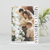 シンプルミニマリストメリークリスマスホリデーカード シーズンカード (スタンド正面)