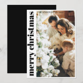 シンプルミニマリストメリークリスマスホリデーカード シーズンカード (正面/裏面)
