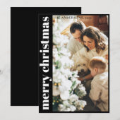 シンプルミニマリストメリークリスマスホリデーカード シーズンカード (正面/裏面)