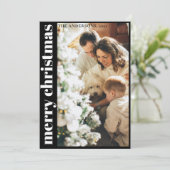 シンプルミニマリストメリークリスマスホリデーカード シーズンカード (スタンド正面)