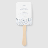 シンプルミニマリストワイルドフラワー結婚式 プログラム ハンドファン (正面)