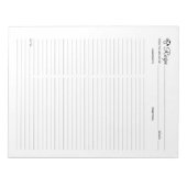 シンプルミニマリスト料理キノコレシピメモ帳 ノートパッド (正面)