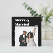 シンプルミニマリスト新婚白黒 シーズンカード (スタンド正面)