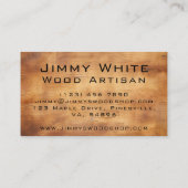 シンプルミニマリスト木工木工木工 名刺 (裏面)