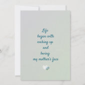 シンプルミニマリスト母の日2写真ホリデーカード サンキューカード (裏面)