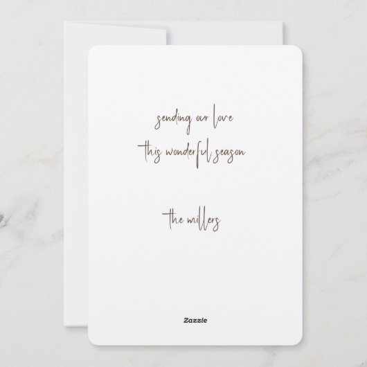 シンプルミニマリスト水の色の緑カスタム色 シーズンカード (裏面)