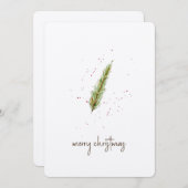 シンプルミニマリスト水の色の緑カスタム色 シーズンカード (正面/裏面)