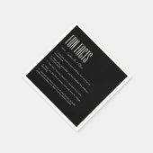 シンプルミニマリスト白黒おもしろいファクト結婚ズ スタンダードカクテルナプキン (角)