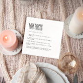 シンプルミニマリスト白黒おもしろいファクト結婚ズ スタンダードカクテルナプキン