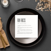 シンプルミニマリスト白黒おもしろいファクト結婚ズ スタンダードカクテルナプキン