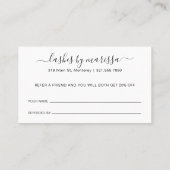 シンプルミニマリスト白黒のラエレガントッシュ 紹介カード (裏面)