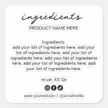 シンプルミニマリスト白黒の原料リスト