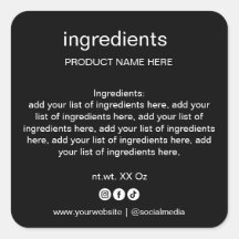 シンプルミニマリスト白黒の原料リスト