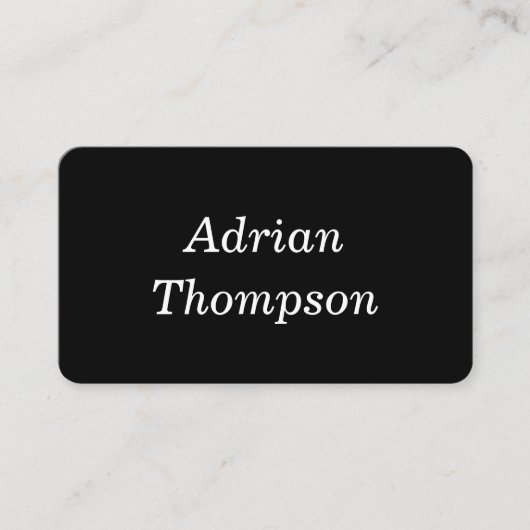 シンプルミニマリスト白黒ソーシャルメディア 名刺 (正面)