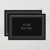 シンプルミニマリスト白黒商品券 (正面/裏面)