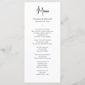 シンプルミニマリスト白黒結婚ズ メニュー (正面)