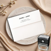 シンプルミニマリスト白黒 セルフインキングスタンプ