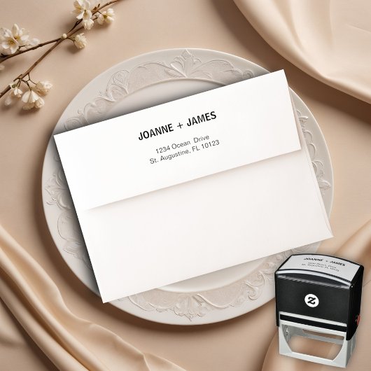 シンプルミニマリスト白黒 セルフインキングスタンプ