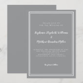 シンプルミニマリスト究極グモダンレイ結婚ズ 招待状 (正面/裏面)