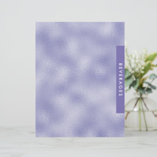 シンプルミニマリスト紫色フォイルレシピ分周器 (スタンド正面)