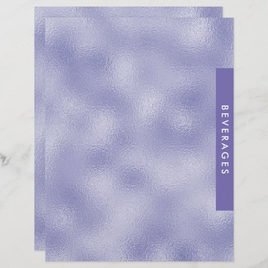 シンプルミニマリスト紫色フォイルレシピ分周器 (正面/裏面)