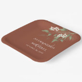 シンプルミニマリスト結婚テラコッタ書道 ペーパープレート (傾斜あり)