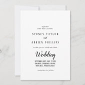 シンプルミニマリスト表結婚裏 招待状 (正面)